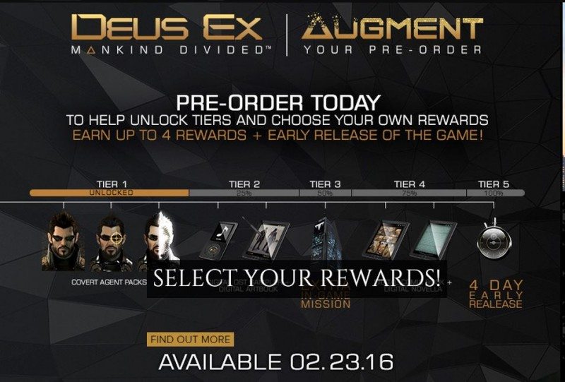 Deus Ex: Mankind Divided Augment Your Pre-Order 