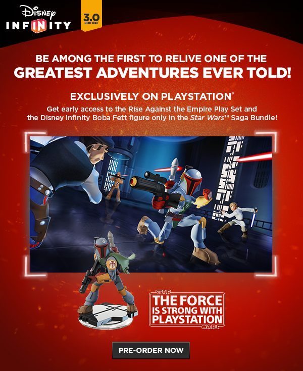 Disney Infinity 3.0 Edition: Star Wars Saga Bundle Available Exclusively for PlayStation