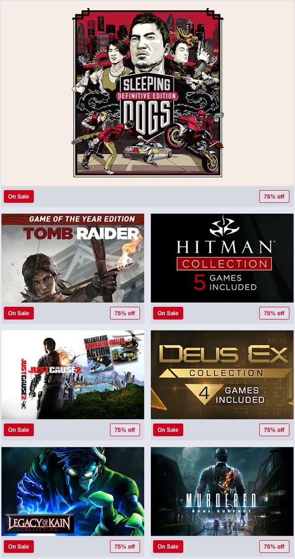 Humble Store Square Enix Weekend Sale