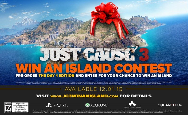 Square Enix Announces Just Cause 3 Win an Island Competition