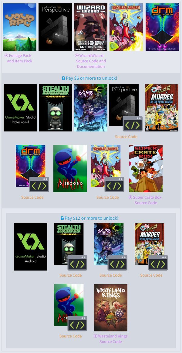 Humble Weekly Bundle Play and Create with GameMaker is Now Live