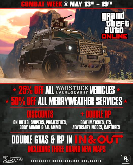 GTA Online Combat Week Details (May 13 - 19)