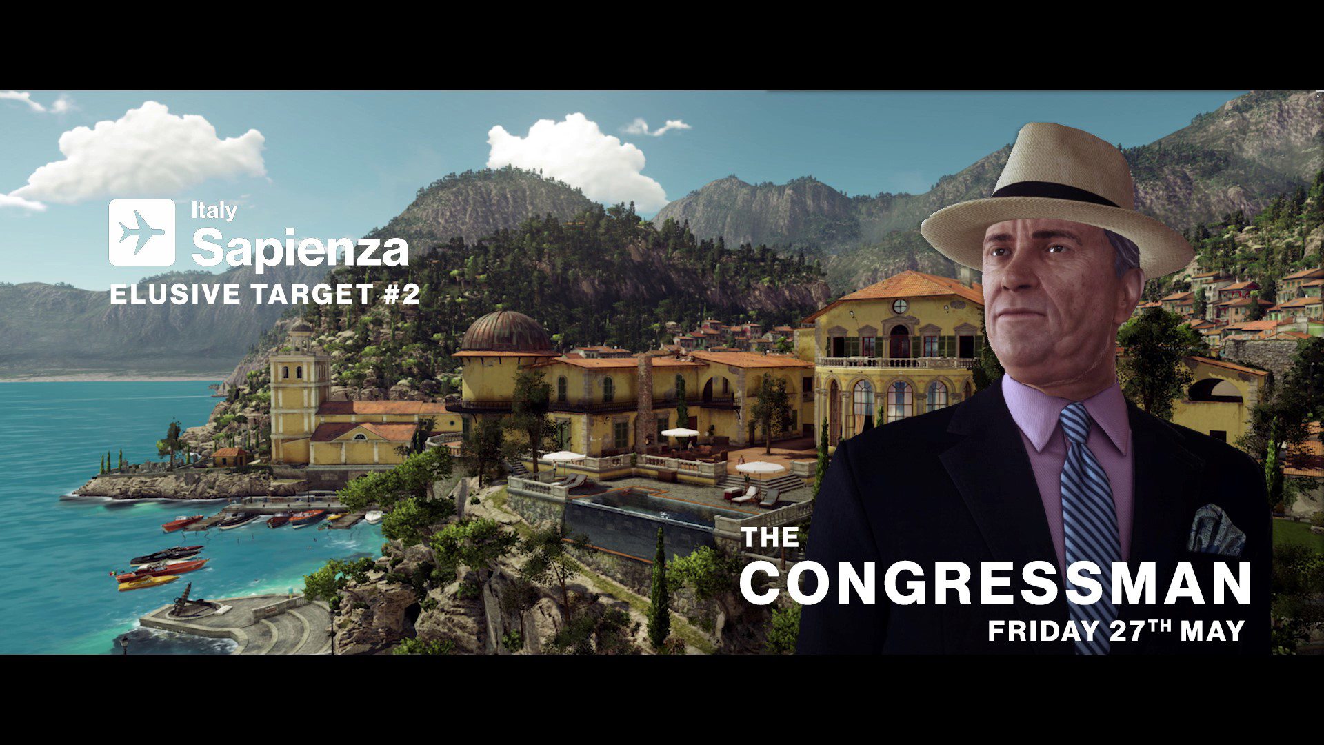 HITMAN 2nd Elusive Target The Congressman Due Next Friday May 27