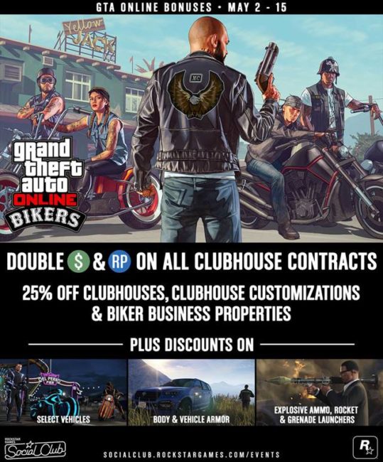 GTA Online Biker Bonuses, Vehicle Discounts and More