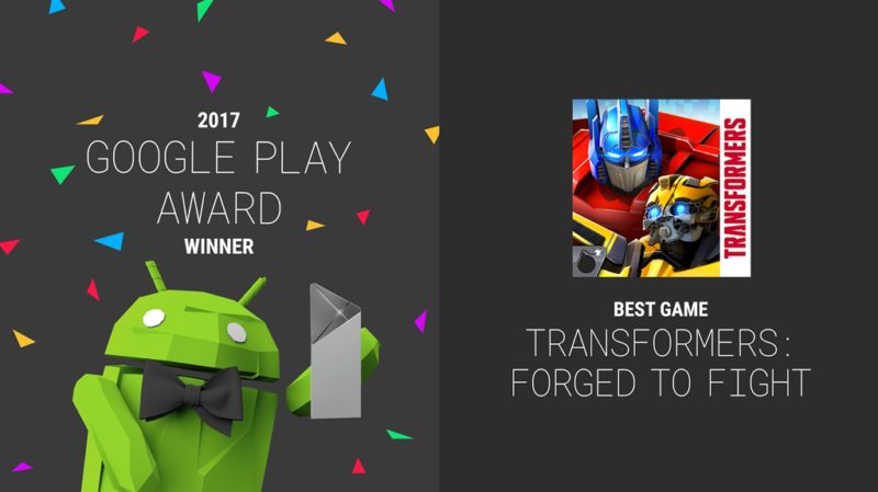 Transformers: Forged to Fight Named Best Game at 2017 Google Play Awards