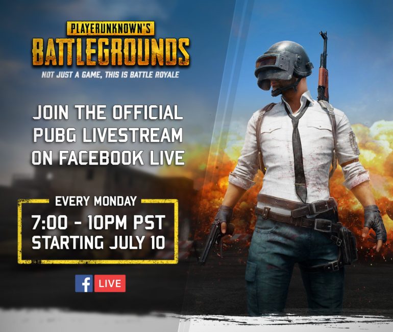PLAYERUNKNOWN'S BATTLEGROUNDS Exclusive Weekly Livestreams Coming to Facebook Starting Today