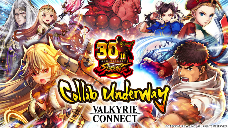Valkyrie Connect Fantasy RPG Collabs with Street Fighter Series