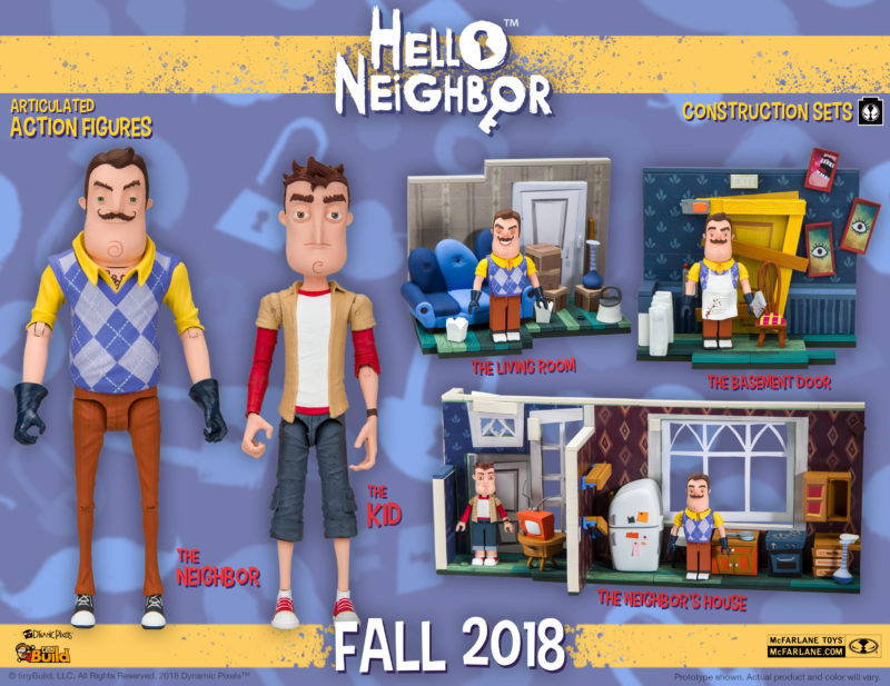 McFarlane Toys Welcomes tinyBuild to the Neighborhood with New Hello Neighbor Construction Sets and Action Figures