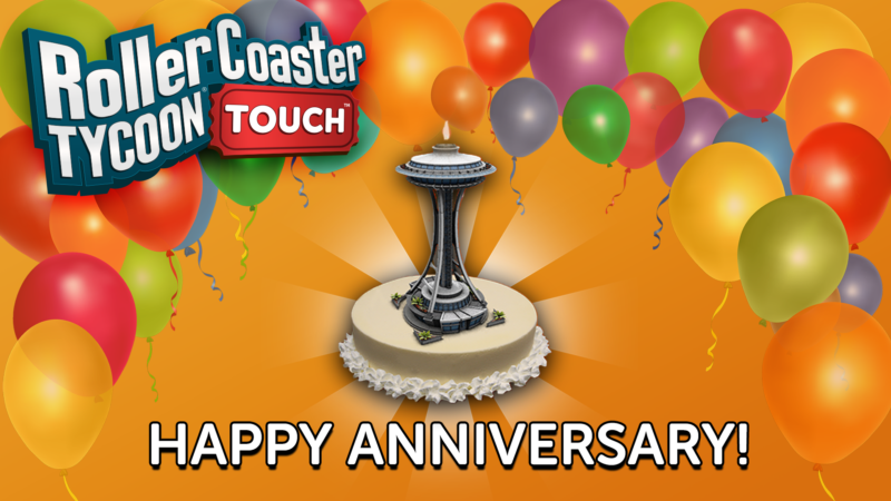 Atari Celebrates the One-Year Anniversary of RollerCoaster Tycoon Touch on the App Store with Brand New Features