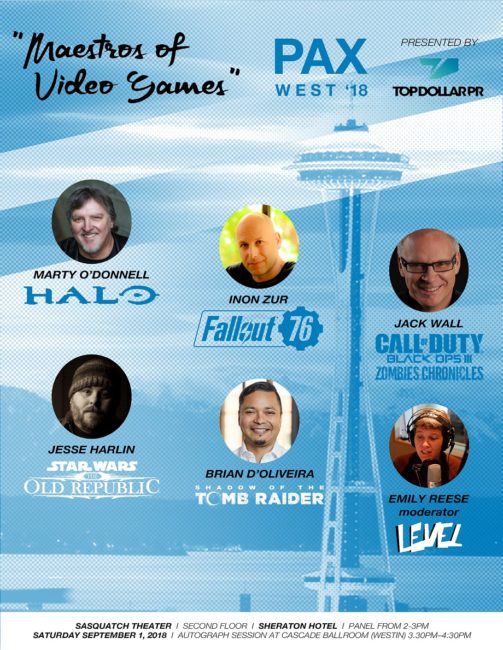 PAX West 2018: Maestros of Video Games Composer Panel Announced