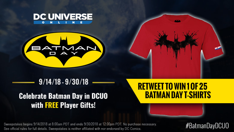 DC Universe Online by Daybreak Games Celebrates Batman Day, Win a T-Shirt