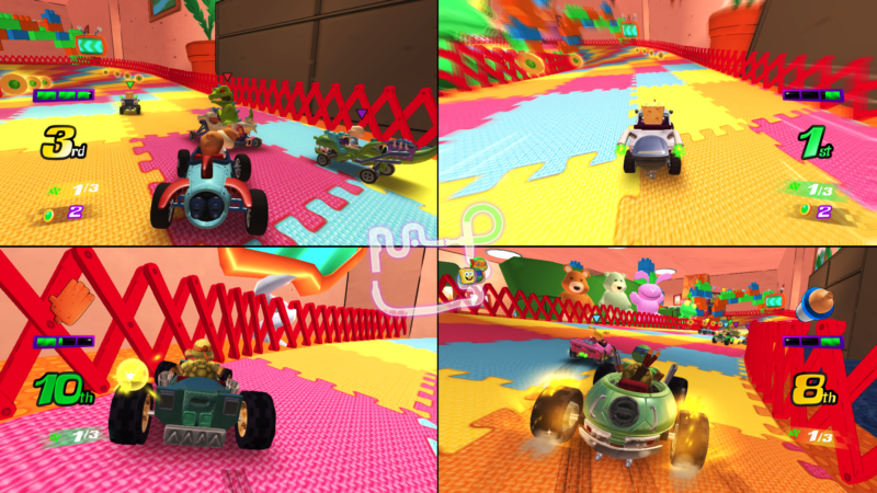NICKELODEON KART RACERS Multi-Player Racing Game Gets Slimed