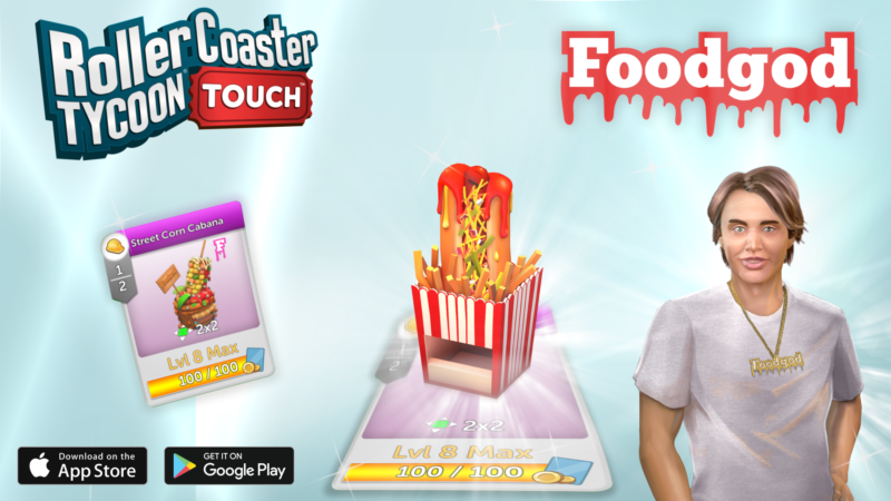 Atari's RollerCoaster Tycoon Touch Welcomes Parternship with Foodgod (Jonathan Cheban) for Tasty Update