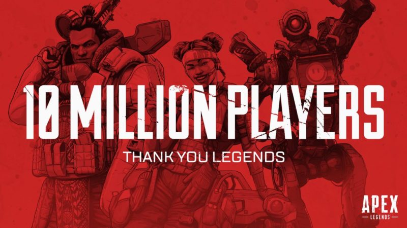 APEX LEGENDS by Respawn Surpasses 10M Players, 1M Concurrent in 72 Hours