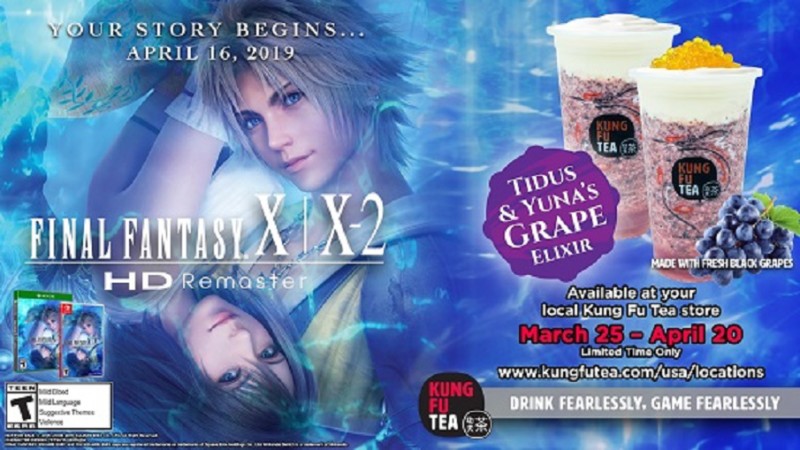 FINAL FANTASY X/X-2 Themed Beverage Hits Kung Fu Tea Locations Nationwide