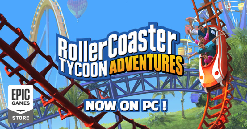 Atari's RollerCoaster Tycoon Adventures for PC Now Available on Epic Games Store