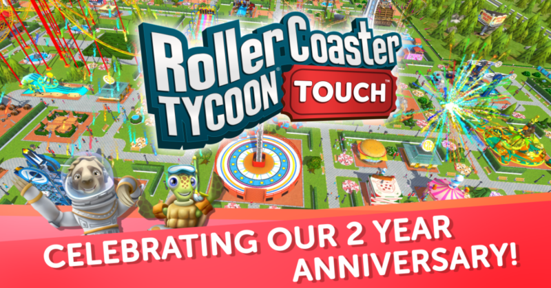 RollerCoaster Tycoon Touch Celebrates Two-Year Anniversary with New Features 