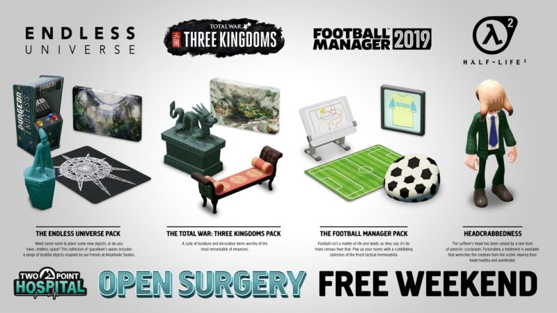 TWO POINT HOSPITAL Adds SEGA and Special Guest IP Items in-game to Celebrate its Open Surgery Free Weekend and SEGA Steam Sale