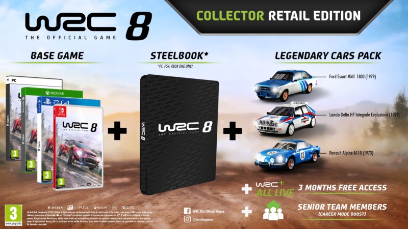 WRC 8 Different Editions and Pre-Order Bonus Content Announced