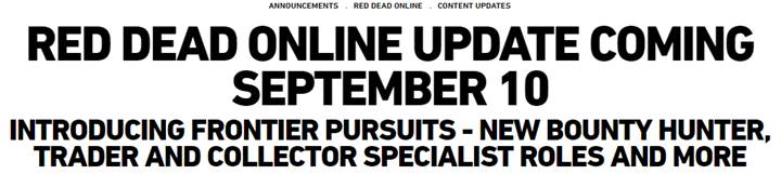 RED DEAD ONLINE News (Sept. 3)