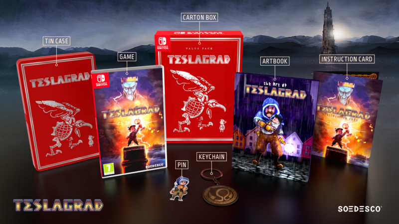 TESLAGRAD Hand-Drawn Magnetic Puzzle Platformer Now Out on Nintendo Switch and PlayStation Vita