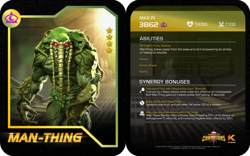 Marvel Contest of Champions Welcomes MAN-THING