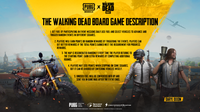 PUBG MOBILE Announces The Walking Dead Boardgame Event and iPhone Giveaway!