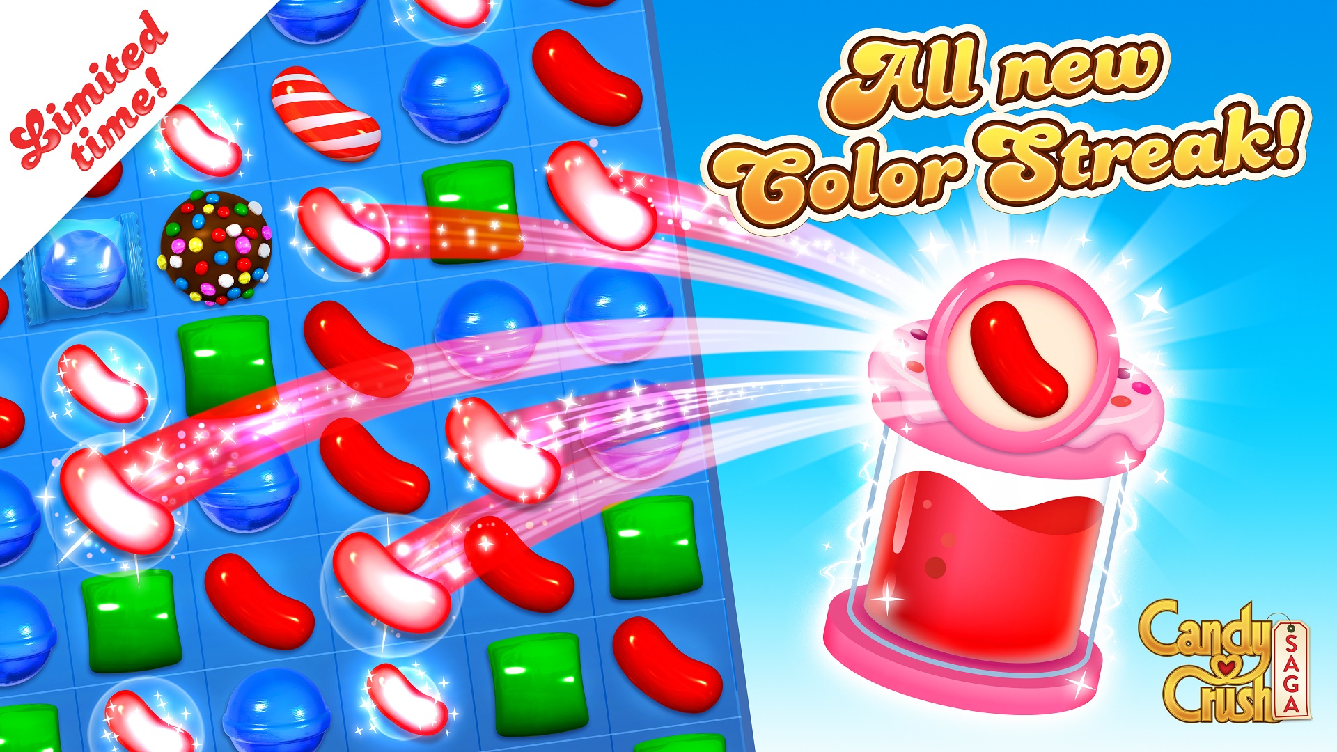 Candy Crush Saga Rewards Players with Color Streak ingame Booster