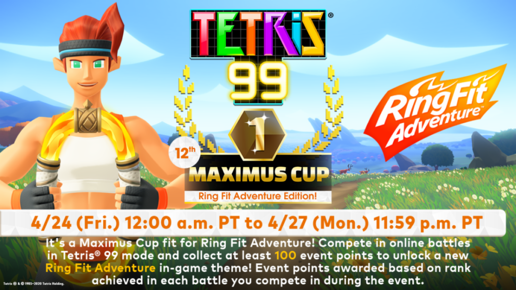 Tetris 99 12th MAXIMUS CUP Event Brings Invigorating Atmosphere of Ring Fit Adventure