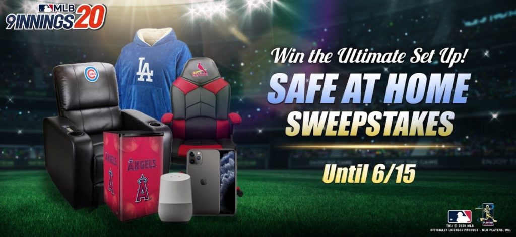 MLB 9 Innings Offers Exclusive Merchandise Available in  "Safe At Home" Sweepstakes Event