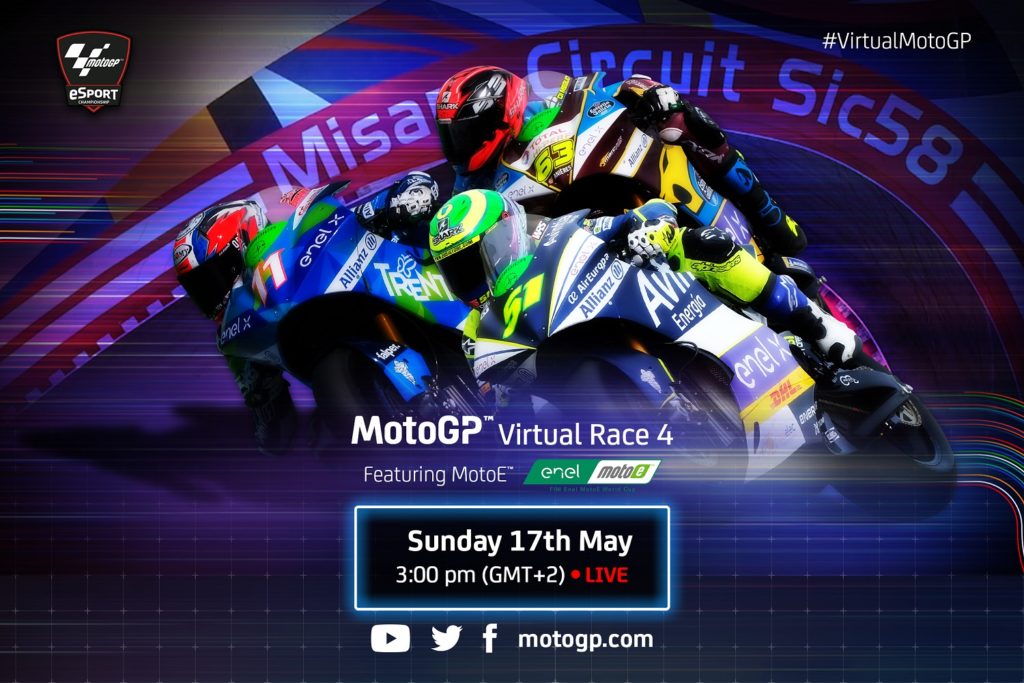 Virtual Race 4 Hits Misano as MotoGP is Joined by MotoE this Sunday at 10:30am EST