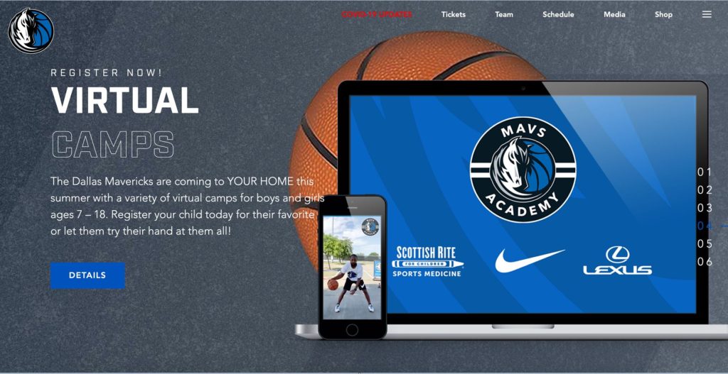 Dallas Mavericks to Host First-Ever Virtual Camps