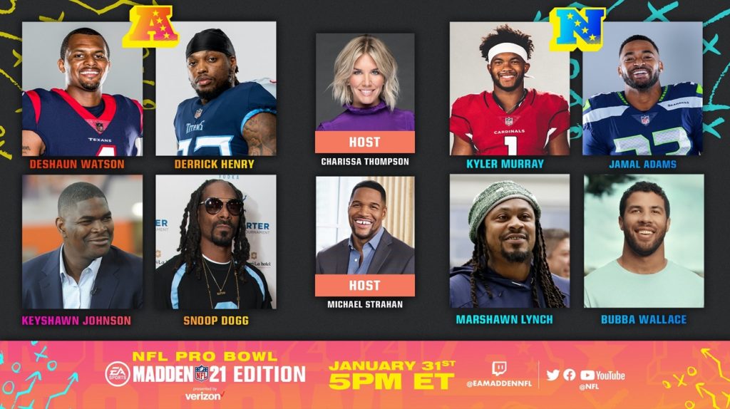 EA and the NFL Announce Snoop Dogg, Marshawn Lynch and More to Compete in Pro Bowl: The Madden NFL 21 Edition Presented by Verizon