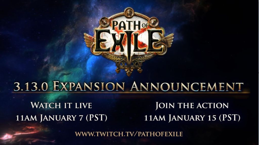 PATH OF EXILE Livestream Reveals Next Major Expansion (3.13.0) on Jan. 7