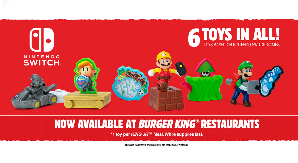 Nintendo Switch Sweepstakes Promotion and Nintendo Themed Toys to Be Offered by Burger King Restaurants Nationwide
