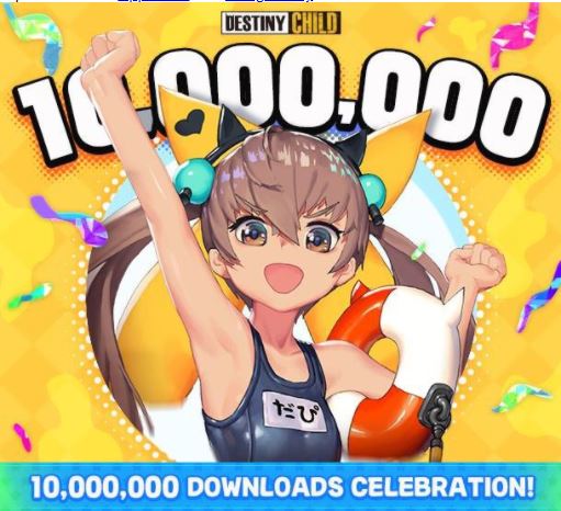 DESTINY CHILD Celebrates 10 Million Downloads Worth of Waifu Fun