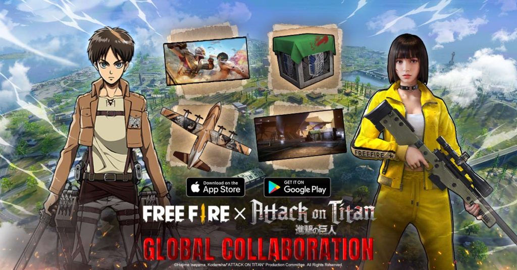 FREE FIRE Crossover Event with Attack on Titan Now Live