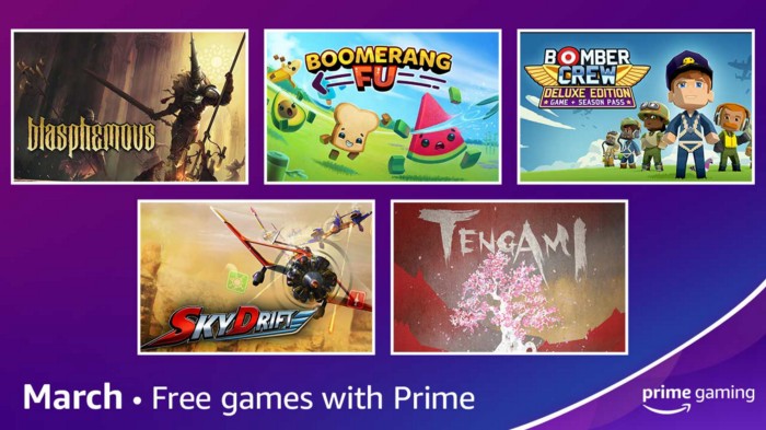 Five Free Games Now Available in March with Prime Gaming